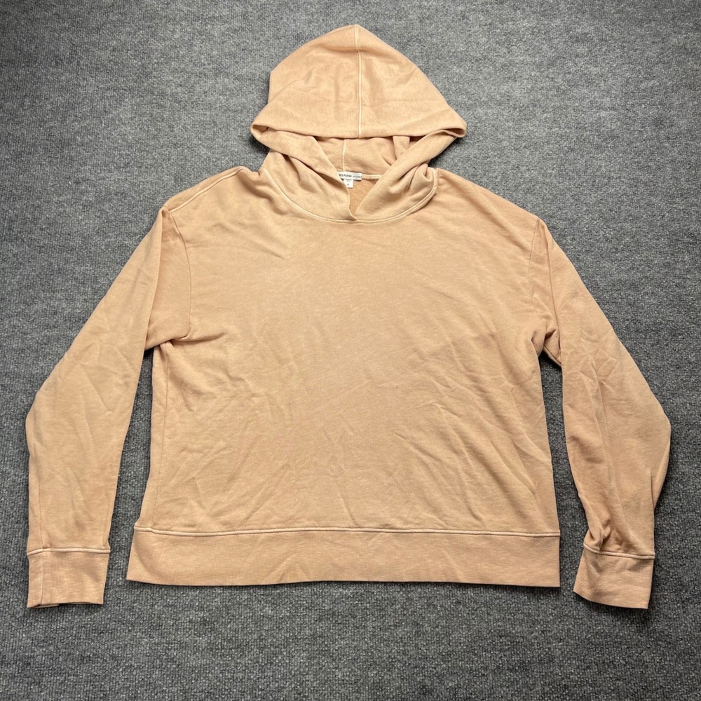 James Perse Los Angeles Womens Peach French Terry Pullover Hoodie Size 4 L XL